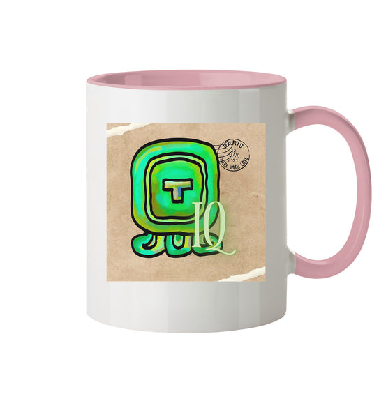 Tasse zweifarbig Weißer Wind - Two tone cup White wind