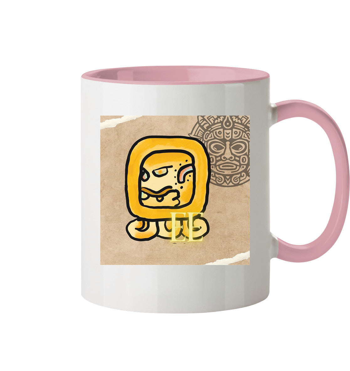 Tasse zweifarbig Gelbe Straße / two tone cup yellow road