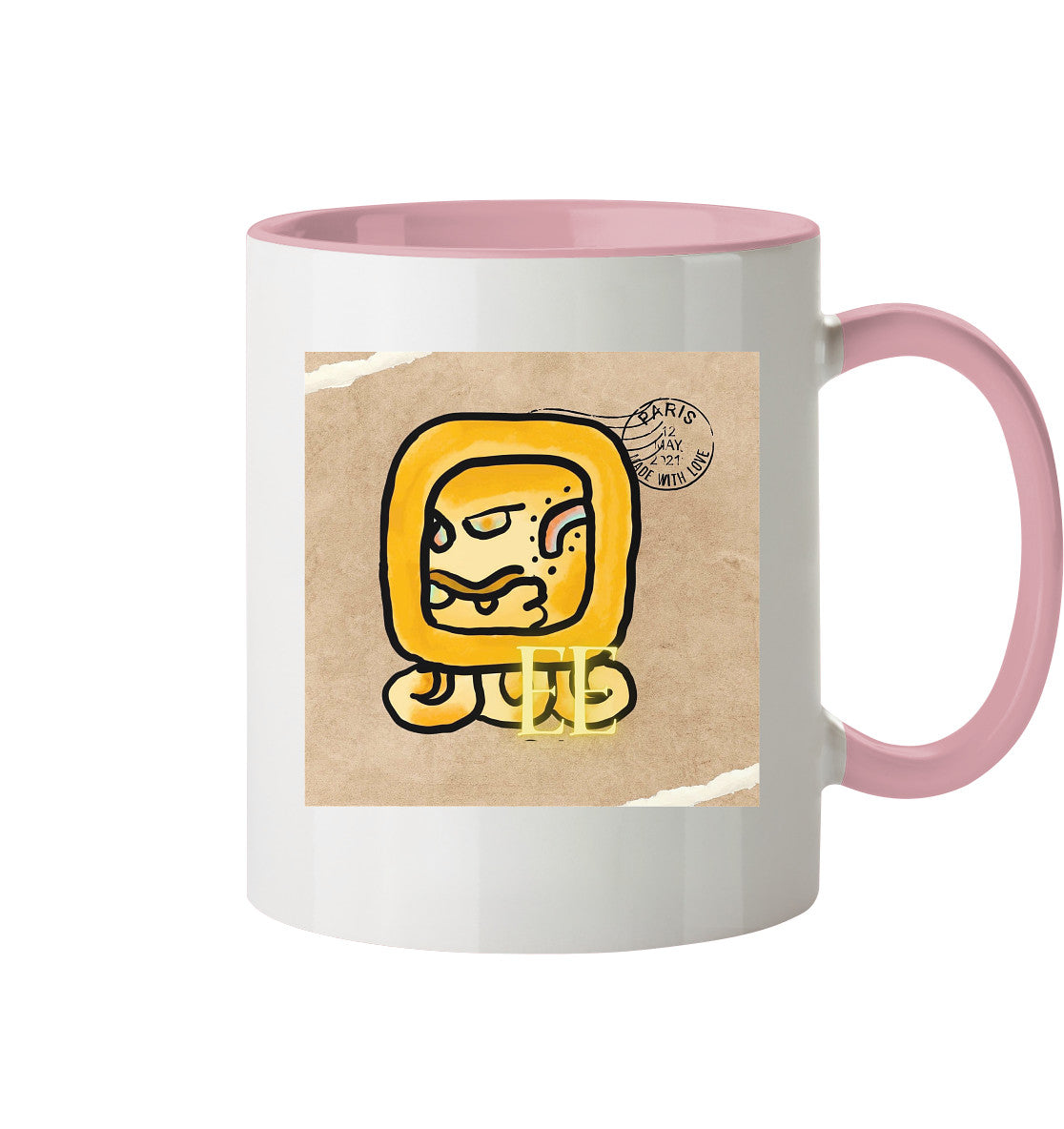 Tasse zweifarbig Gelbe Straße - Two tone cup Yellow road