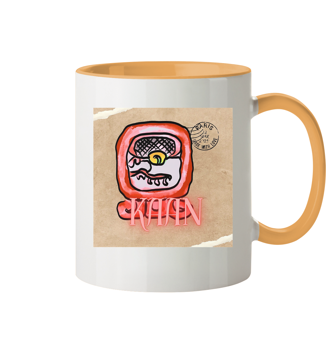 Tasse zweifarbig Roter Schlange - Two tone cup Red serpent
