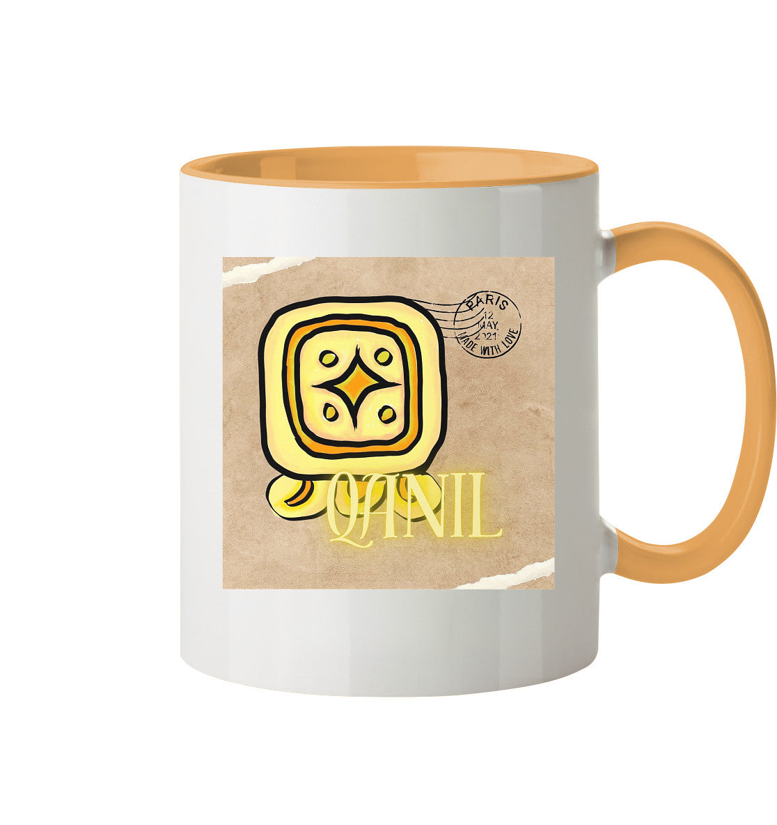 Tasse zweifarbig Gelber Stern - Two tone cup Yellow star