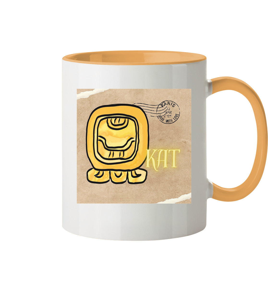 Tasse zweifarbig Gelber Same - Two tone cup Yellow seed