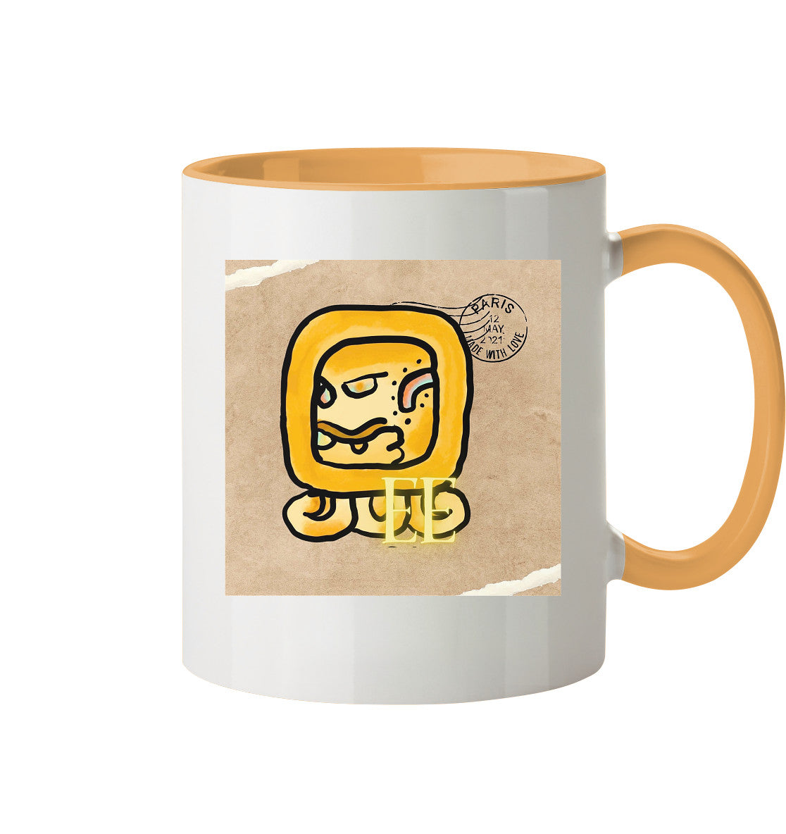 Tasse zweifarbig Gelbe Straße - Two tone cup Yellow road