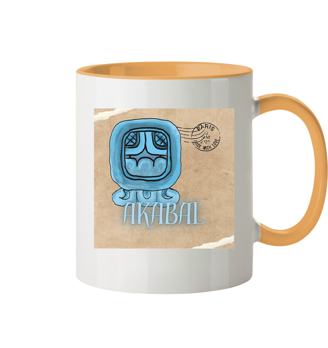 Tasse zweifarbig Blaues Haus - Two tone cup Blue house