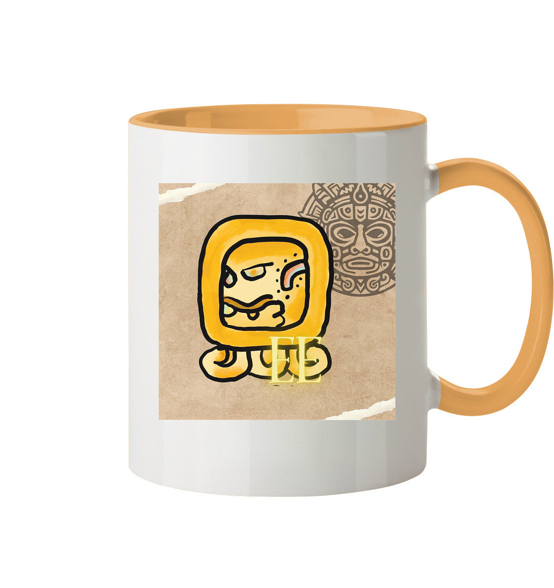 Tasse zweifarbig Gelbe Straße / two tone cup yellow road