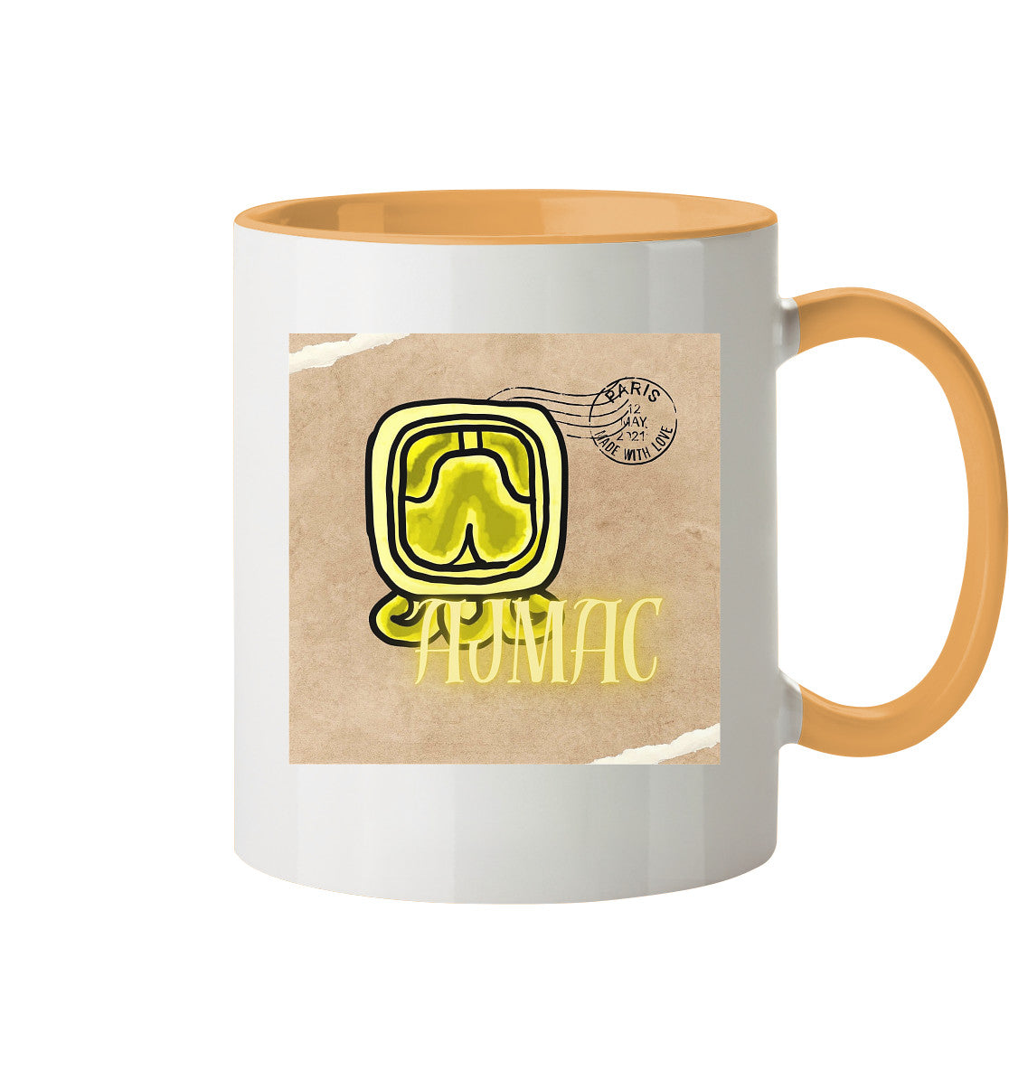 Tasse zweifarbig Gelbe Weisheit - Two tone cup Yellow wisdom