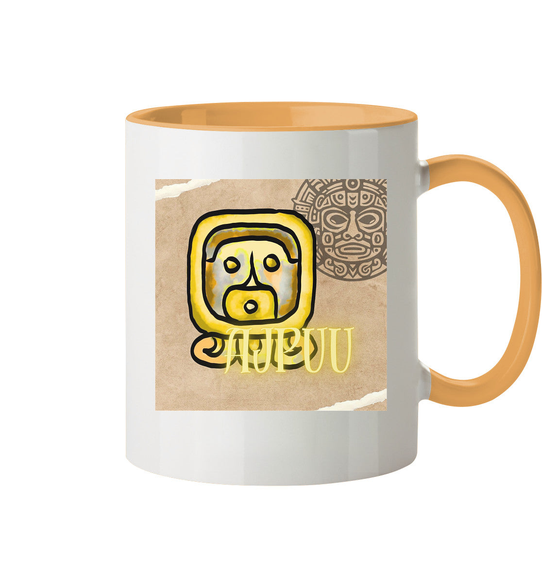 Tasse zweifarbig Gelbe Sonne - Two tone cup yellow sun