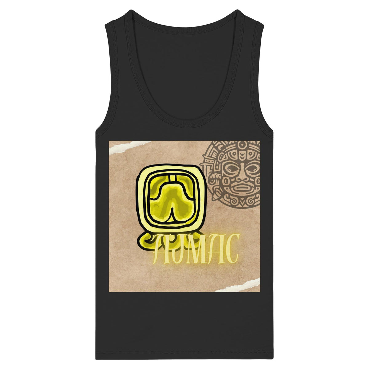 Womens Organic Fitted Tank Top - Gelbe Weisheit / yellow wisdom