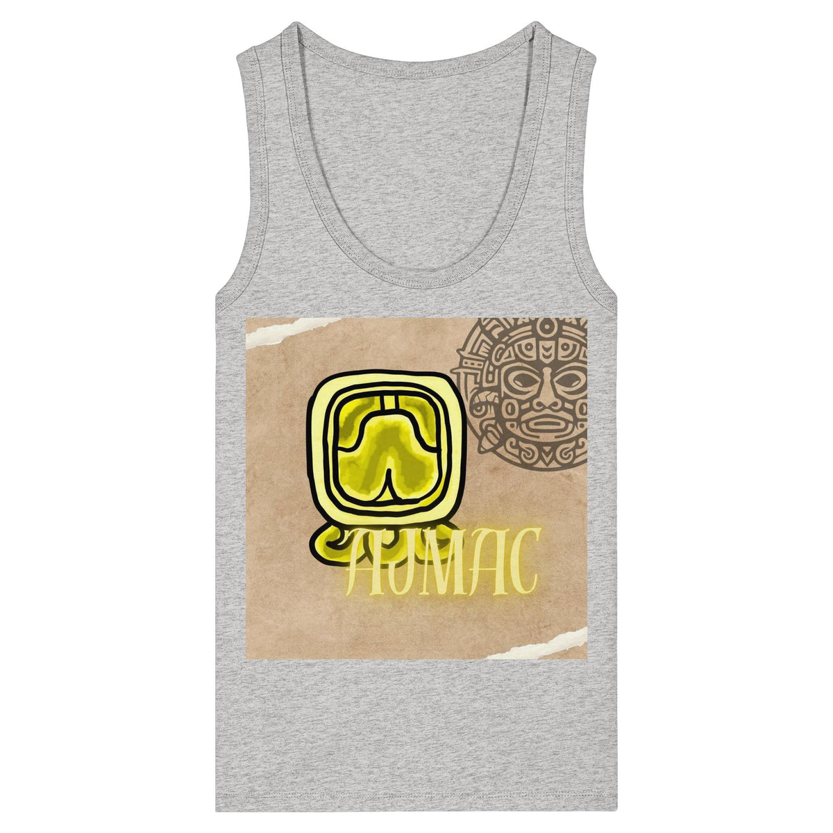Womens Organic Fitted Tank Top - Gelbe Weisheit / yellow wisdom
