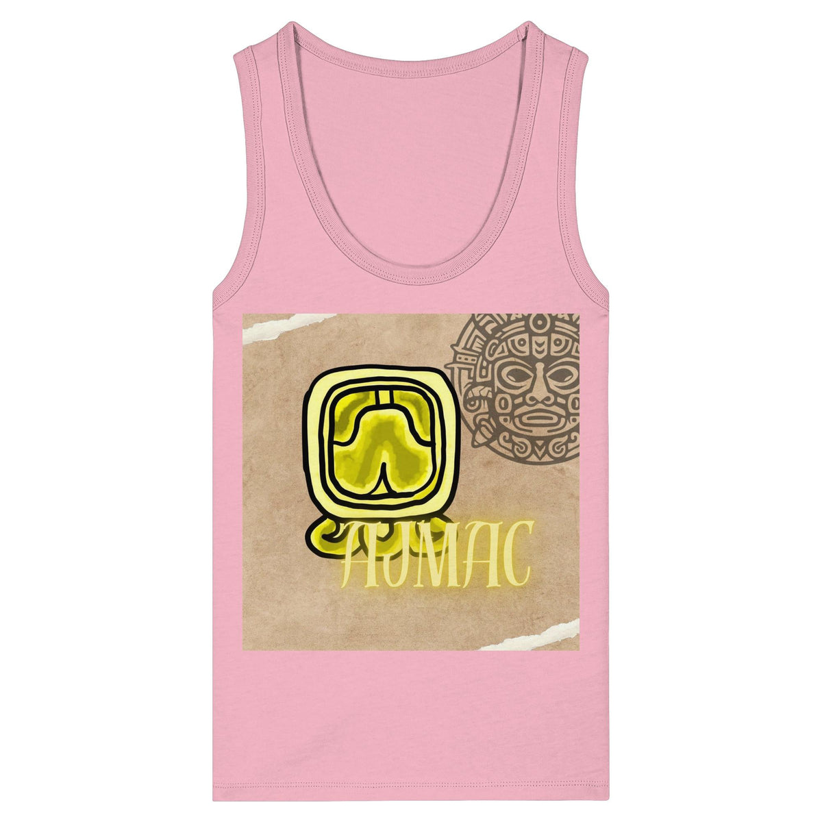 Womens Organic Fitted Tank Top - Gelbe Weisheit / yellow wisdom