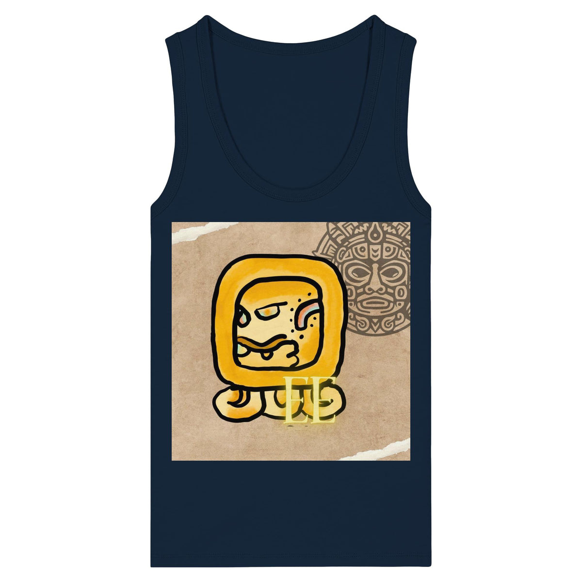 Womens Organic Fitted Tank Top - Gelbe Straße / yellow road