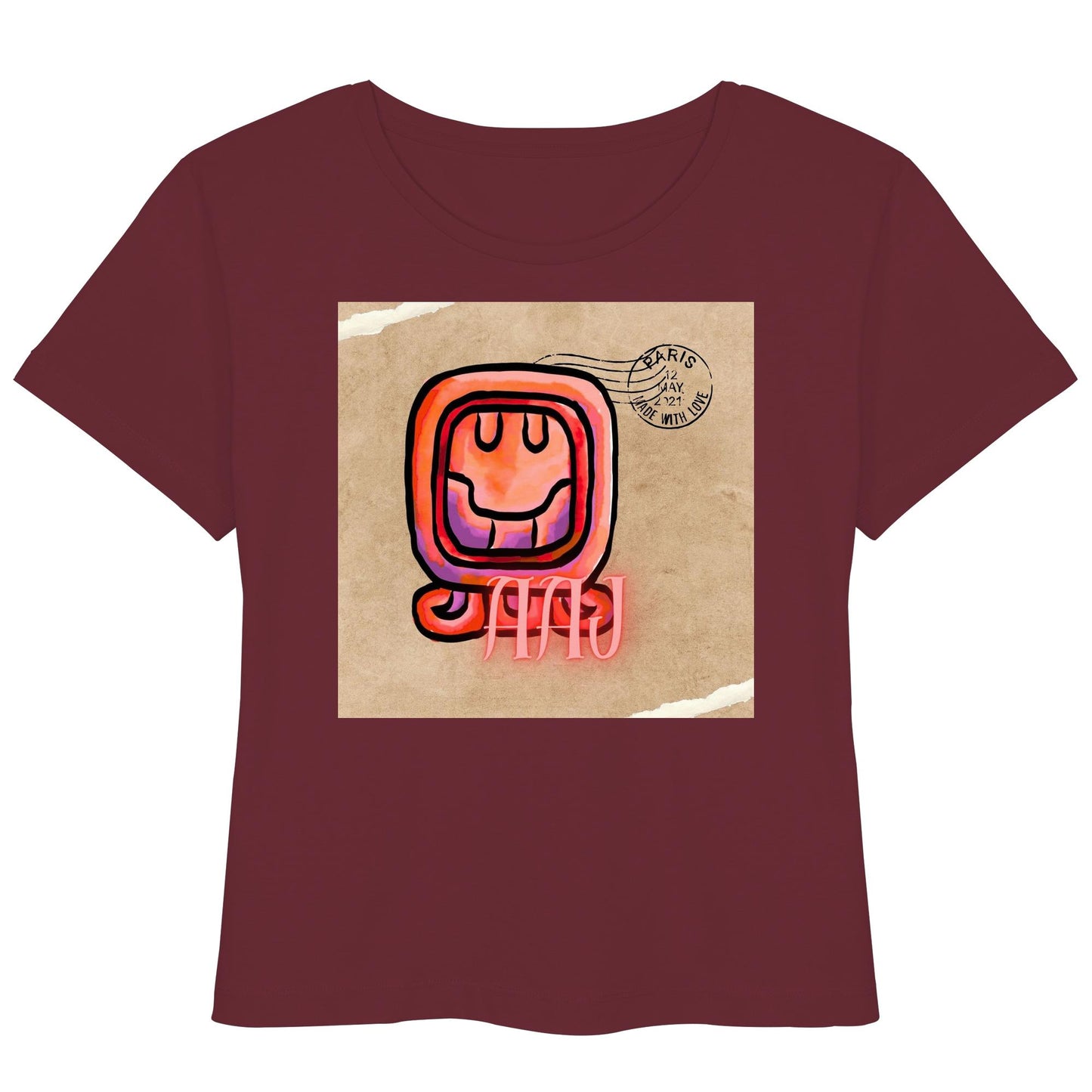 Womens Organic Lightweight T-Shirt - Rotes Schilf / Red reed