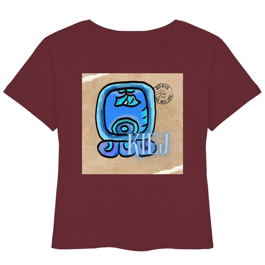 Womens Organic Lightweight T-Shirt - Blauer Hirsch / Blue deer