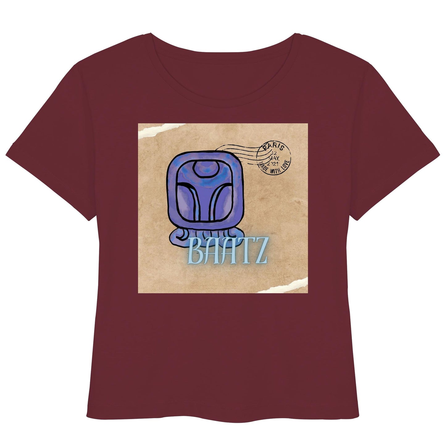 Womens Organic Lightweight T-Shirt - Blauer Affe / Blue monkey