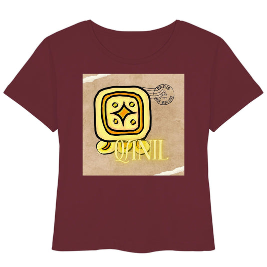 Womens Organic Lightweight T-Shirt - Gelber Stern / Yellow star