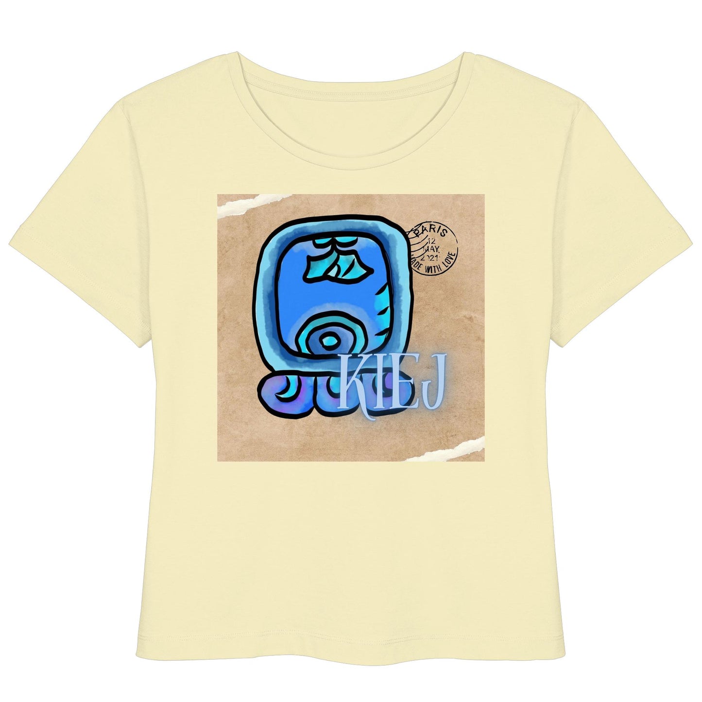 Womens Organic Lightweight T-Shirt - Blauer Hirsch / Blue deer