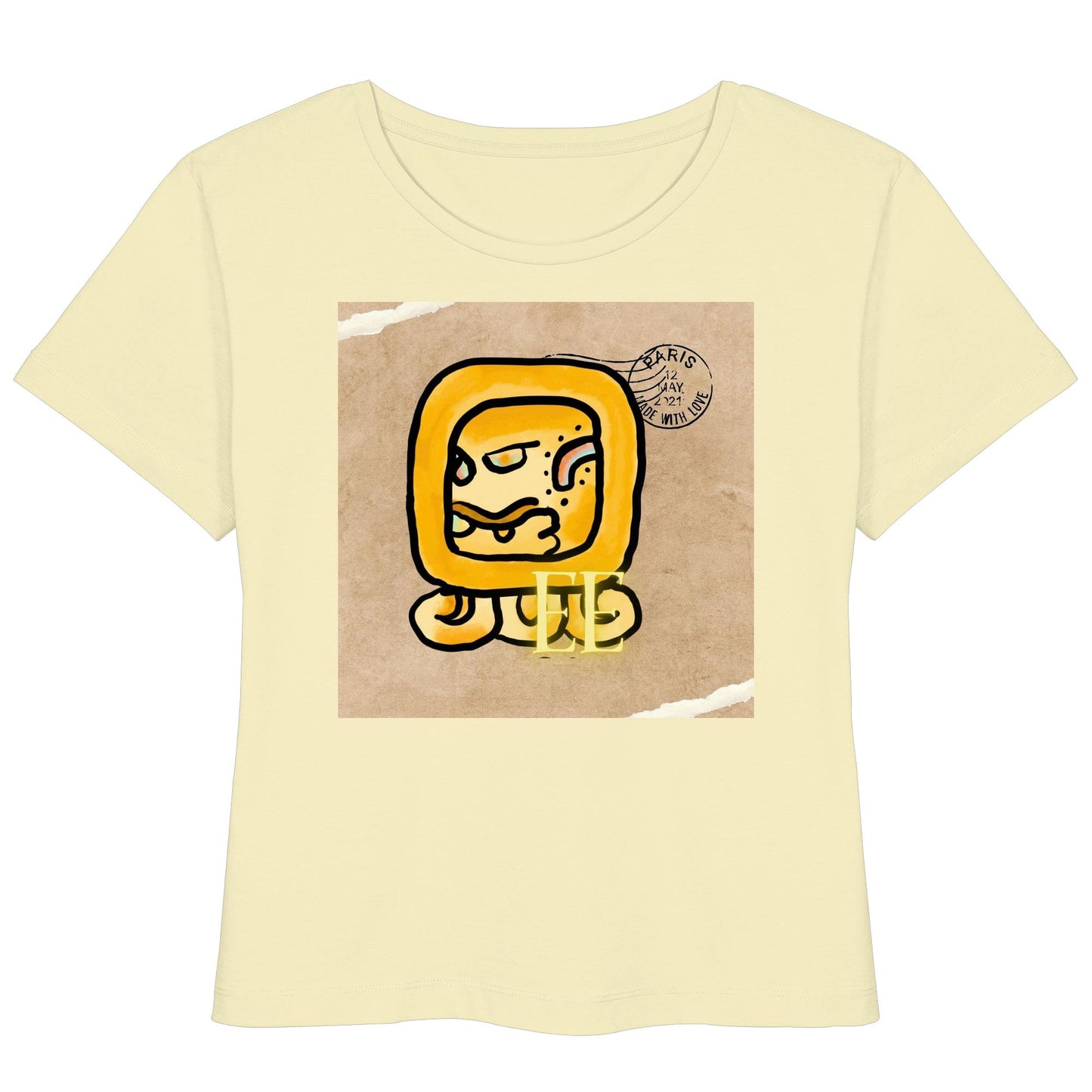 Womens Organic Lightweight T-Shirt - Gelbe Straße / Yellow road
