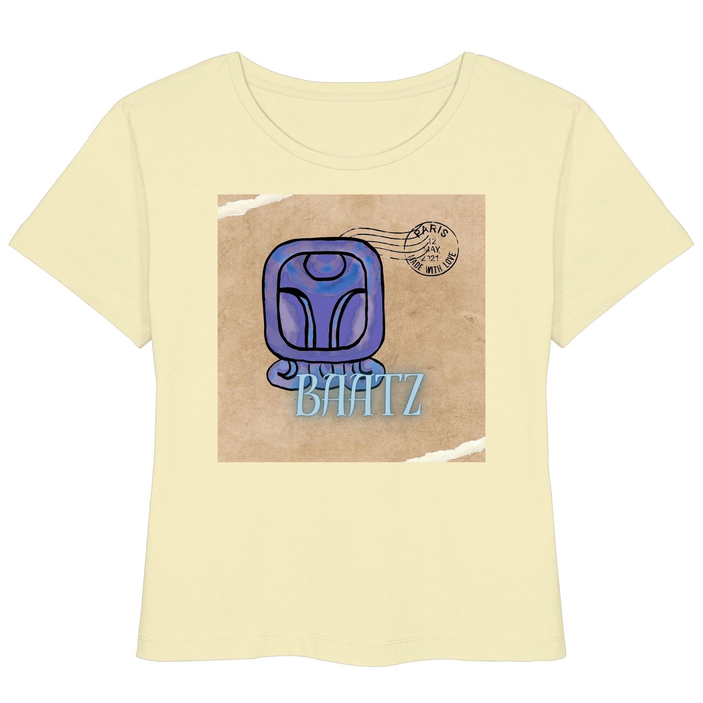 Womens Organic Lightweight T-Shirt - Blauer Affe / Blue monkey