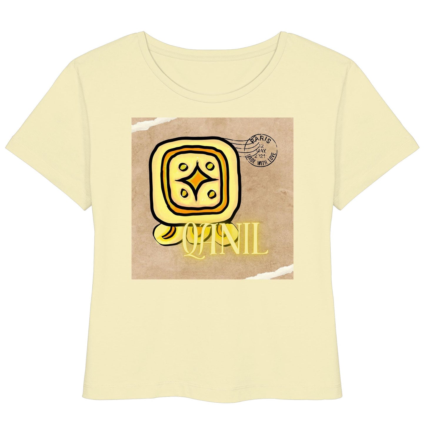 Womens Organic Lightweight T-Shirt - Gelber Stern / Yellow star