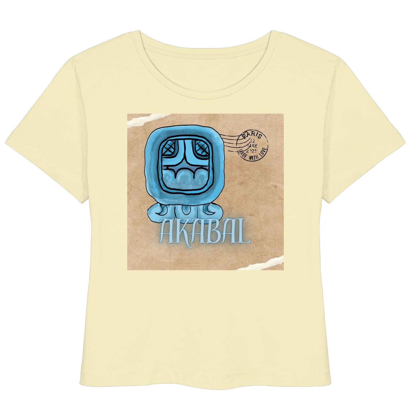 Womens Organic Lightweight T-Shirt - Blaues Haus / Blue house