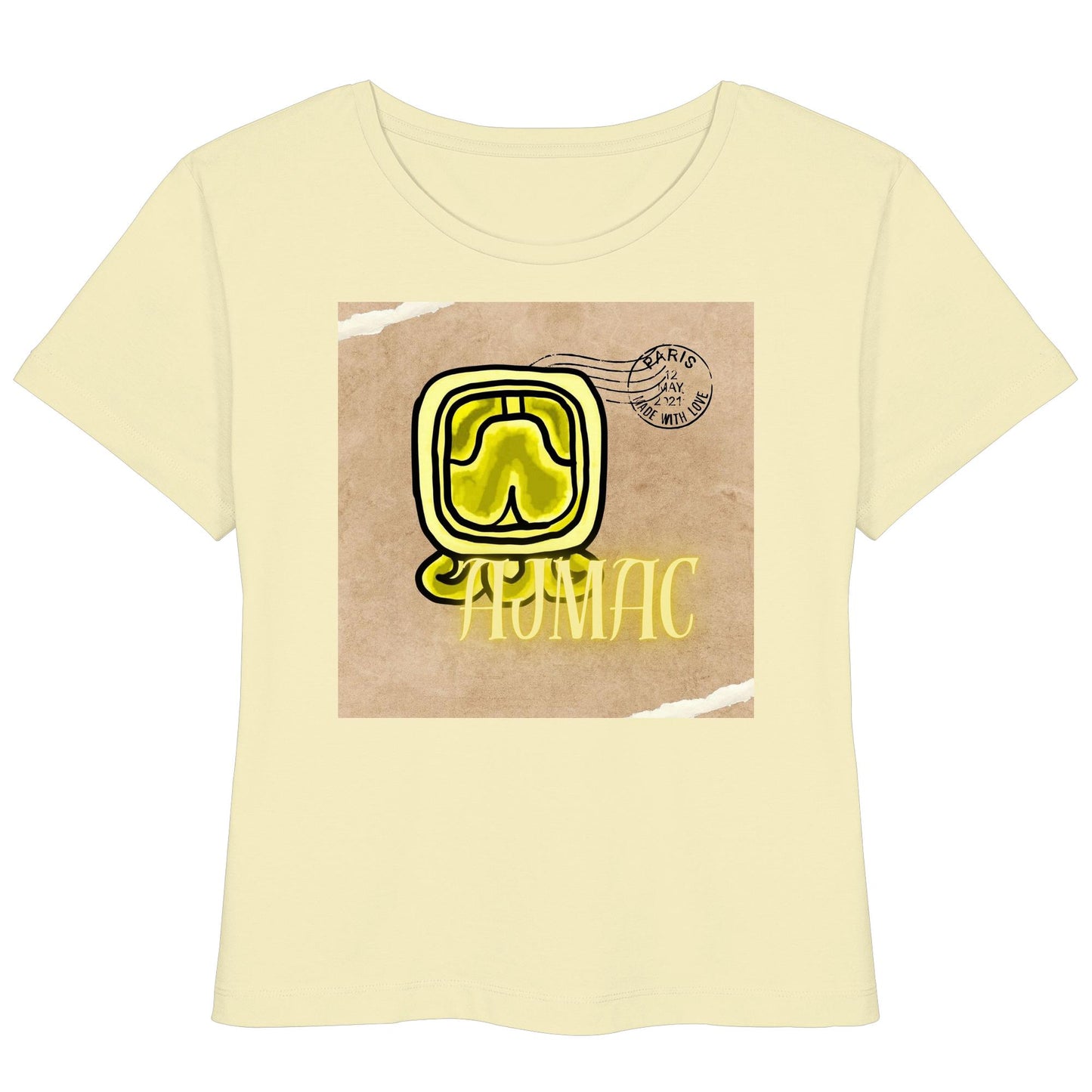 Womens Organic Lightweight T-Shirt - Gelbe Weisheit / Yellow wisdom