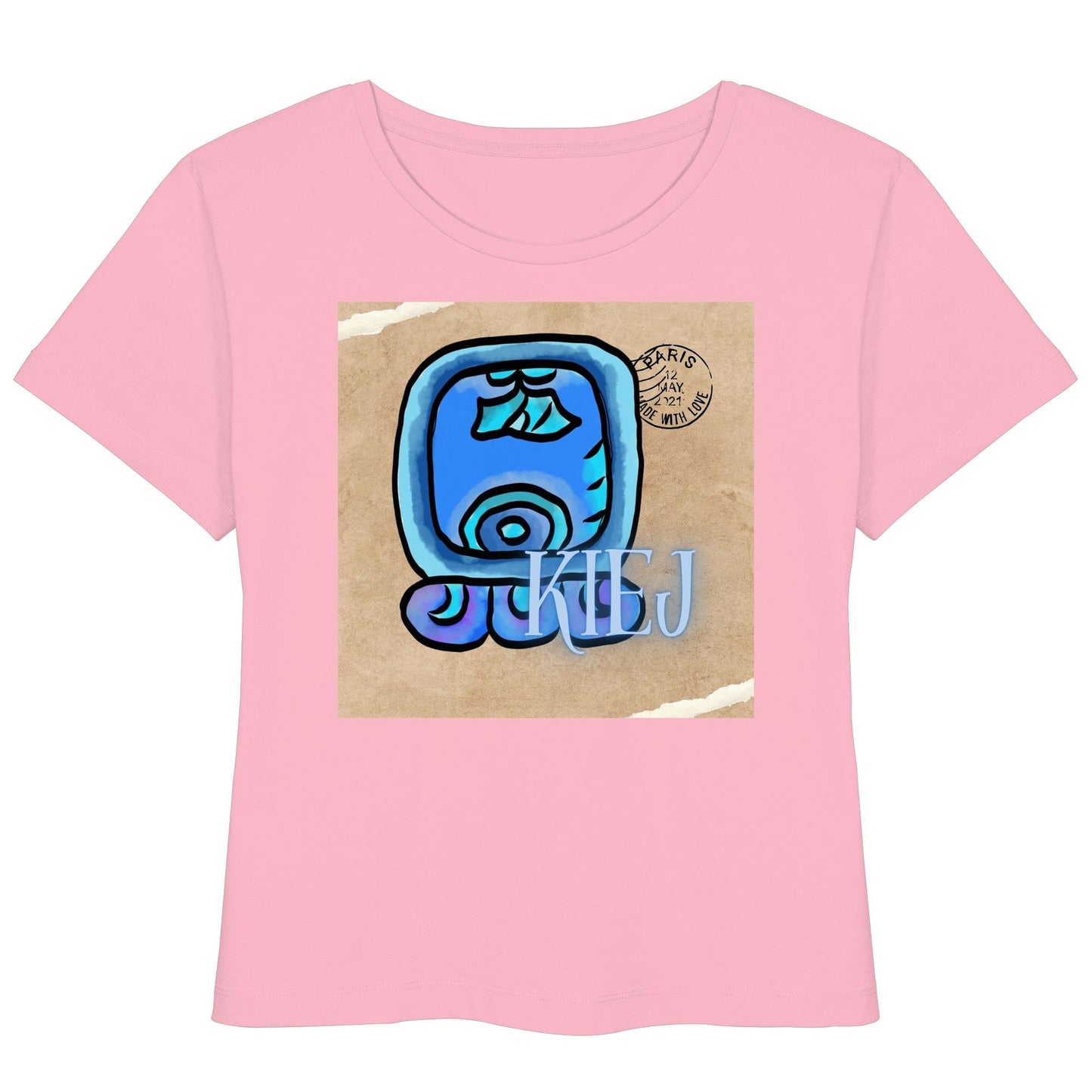 Womens Organic Lightweight T-Shirt - Blauer Hirsch / Blue deer