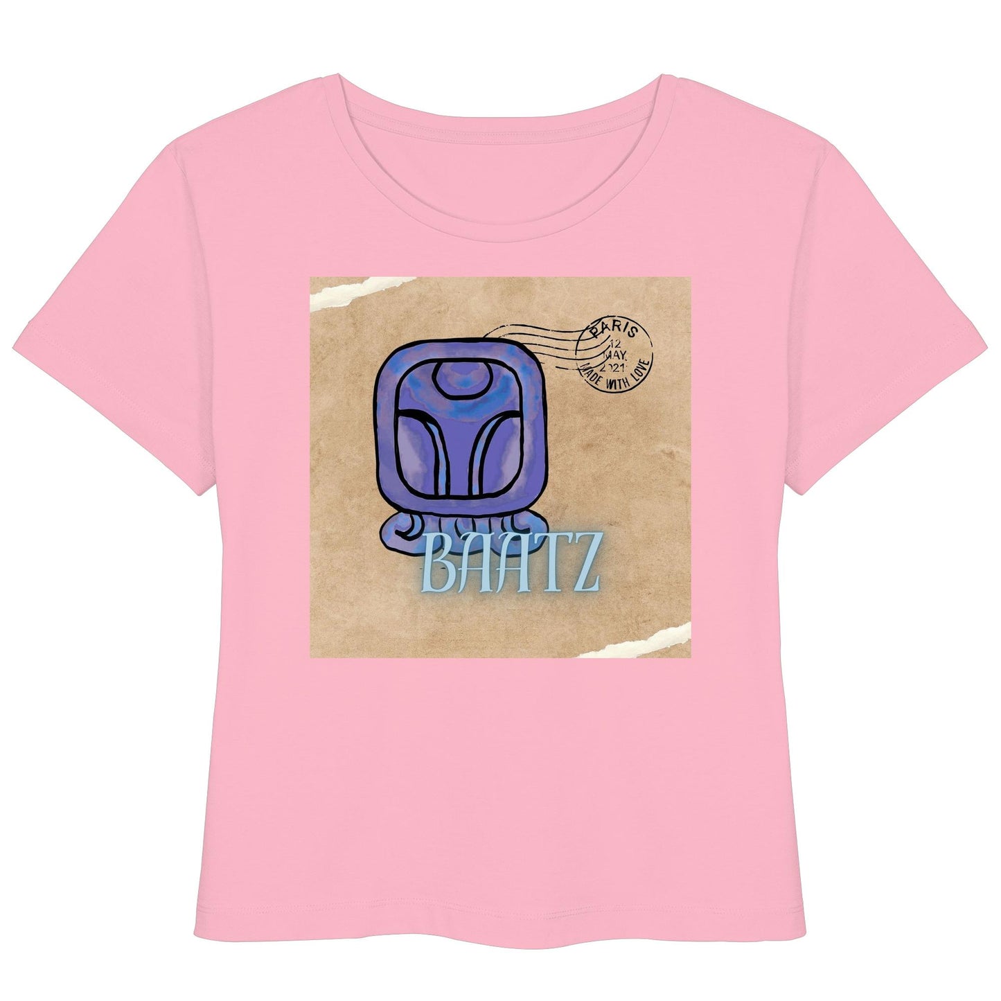 Womens Organic Lightweight T-Shirt - Blauer Affe / Blue monkey