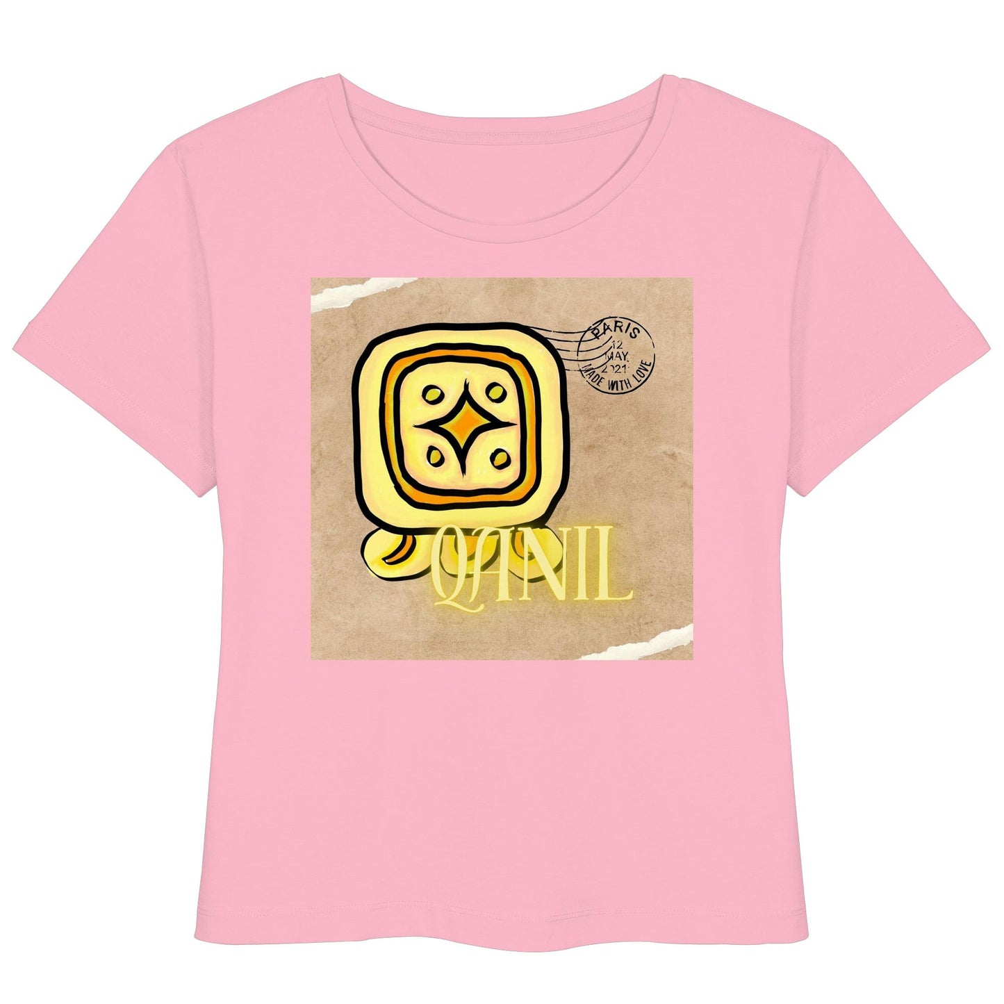 Womens Organic Lightweight T-Shirt - Gelber Stern / Yellow star