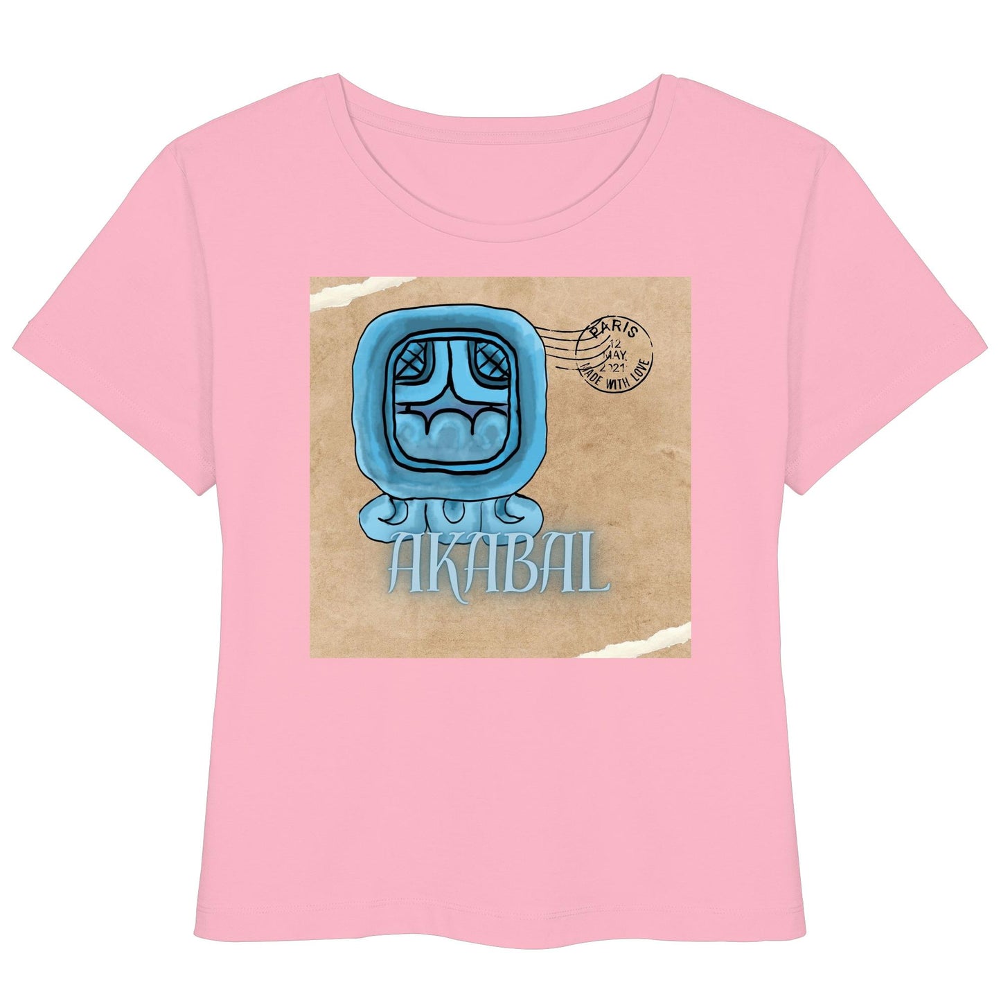 Womens Organic Lightweight T-Shirt - Blaues Haus / Blue house