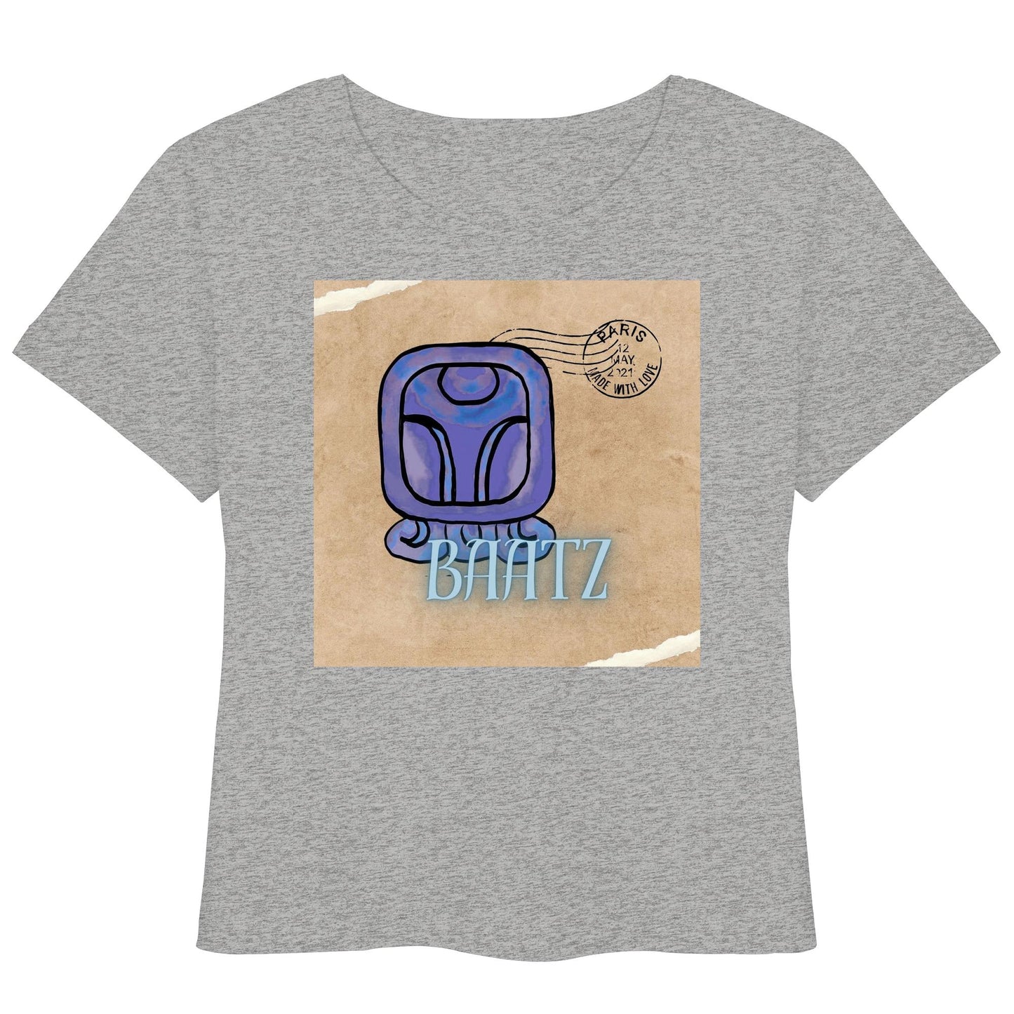 Womens Organic Lightweight T-Shirt - Blauer Affe / Blue monkey