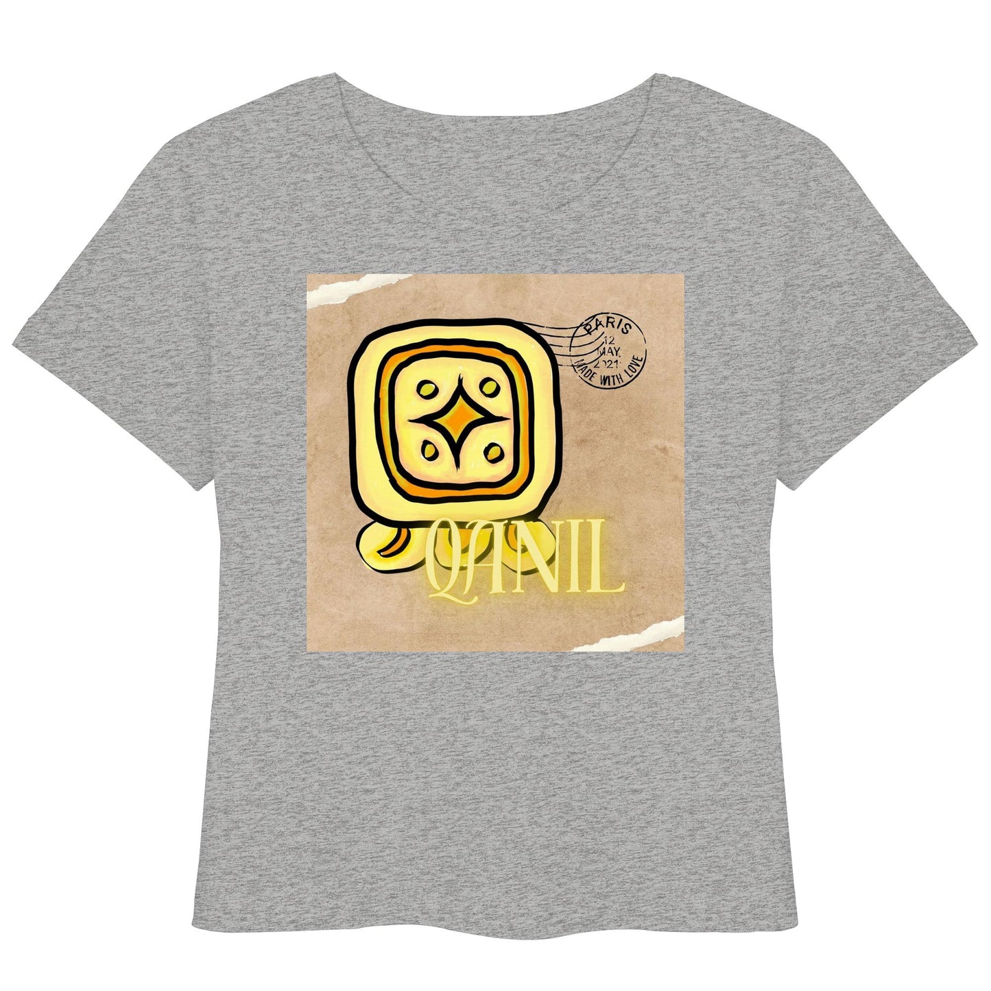 Womens Organic Lightweight T-Shirt - Gelber Stern / Yellow star
