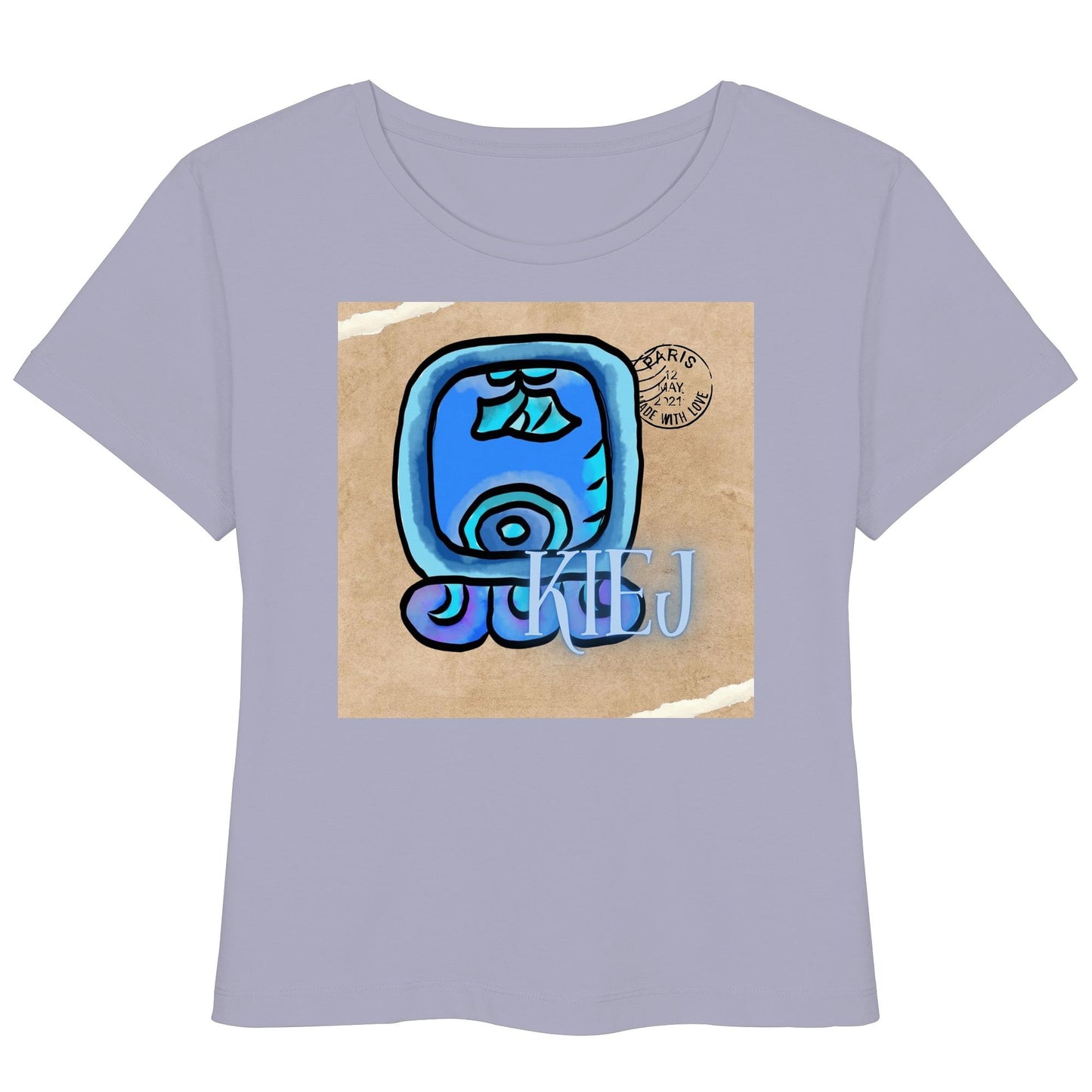 Womens Organic Lightweight T-Shirt - Blauer Hirsch / Blue deer