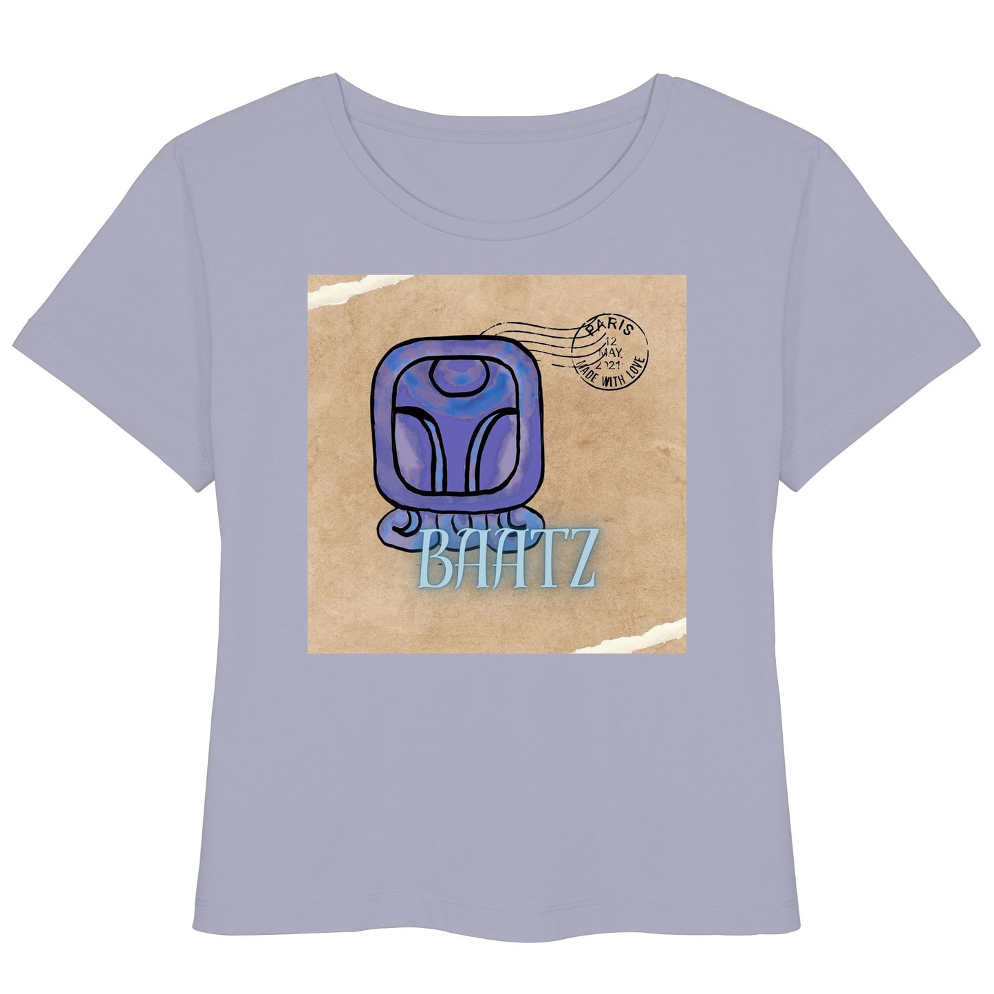 Womens Organic Lightweight T-Shirt - Blauer Affe / Blue monkey