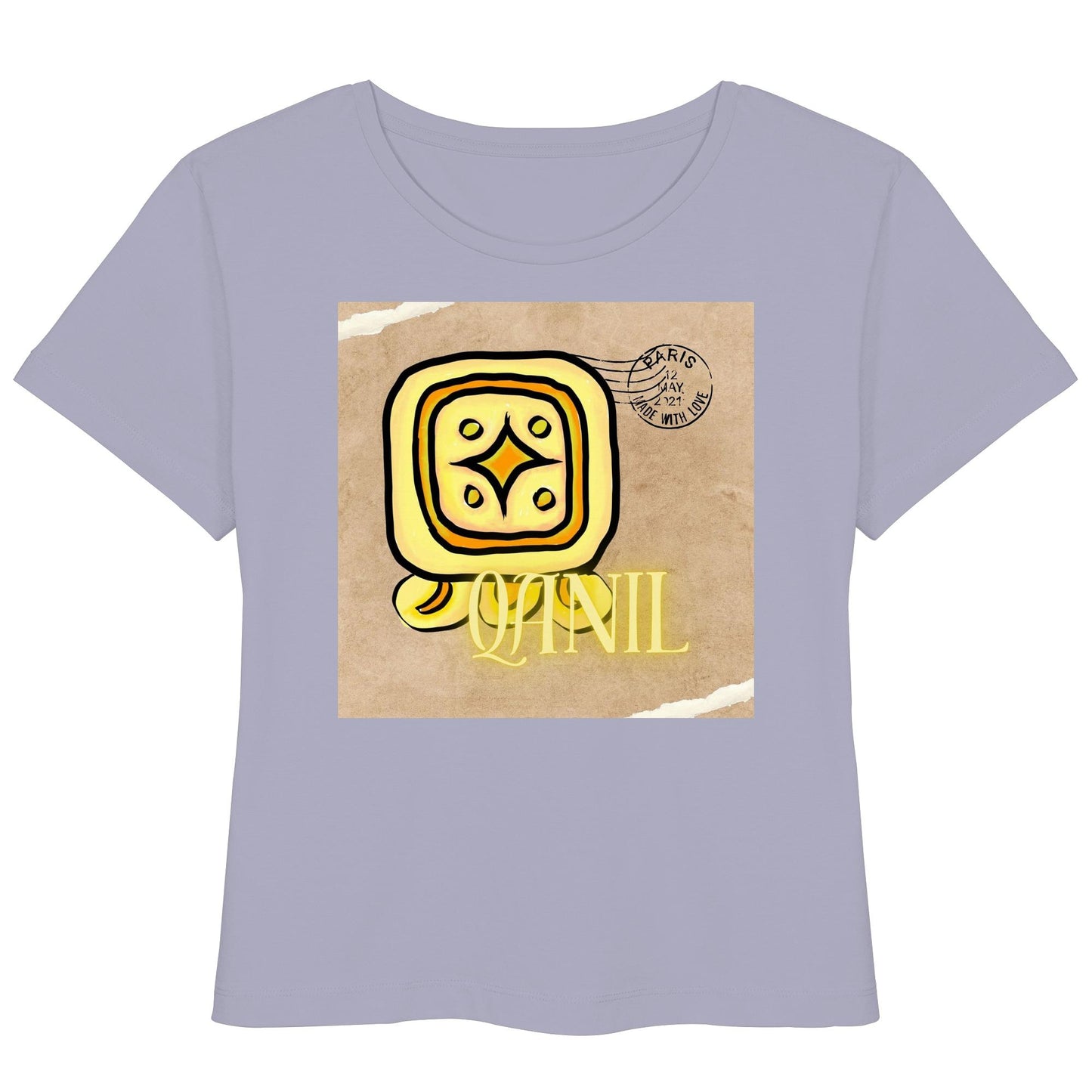 Womens Organic Lightweight T-Shirt - Gelber Stern / Yellow star