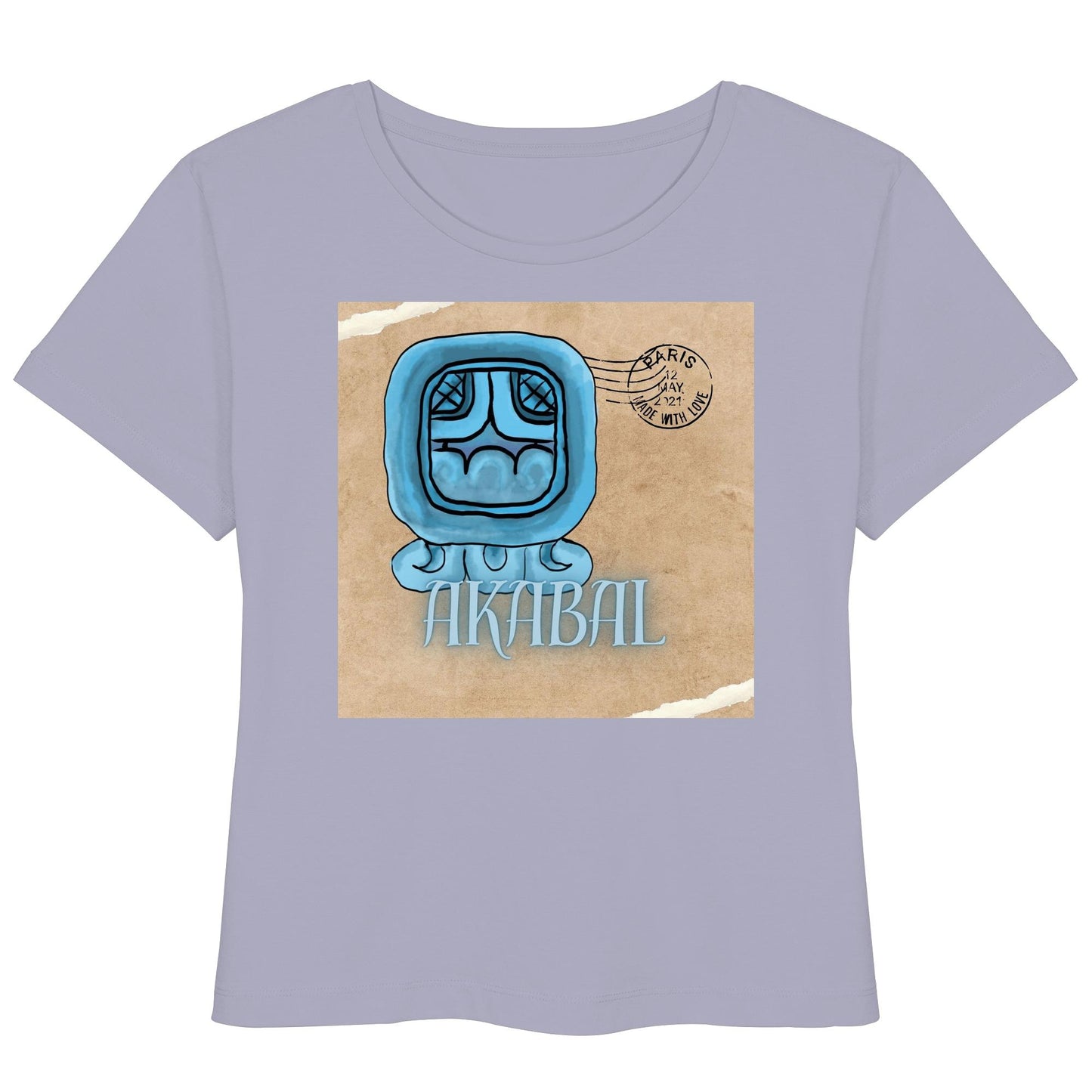 Womens Organic Lightweight T-Shirt - Blaues Haus / Blue house