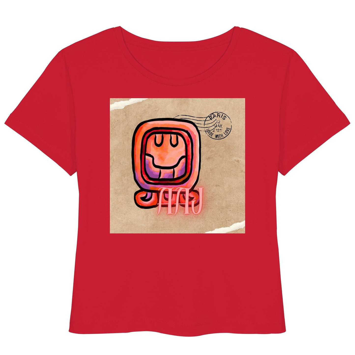 Womens Organic Lightweight T-Shirt - Rotes Schilf / Red reed