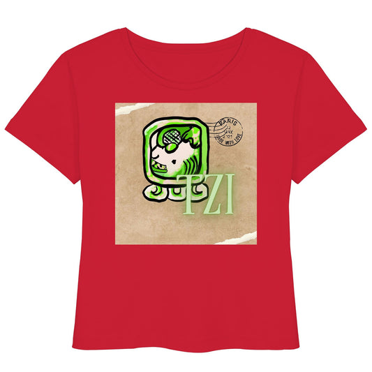Womens Organic Lightweight T-Shirt - Weißer Hund / White dog