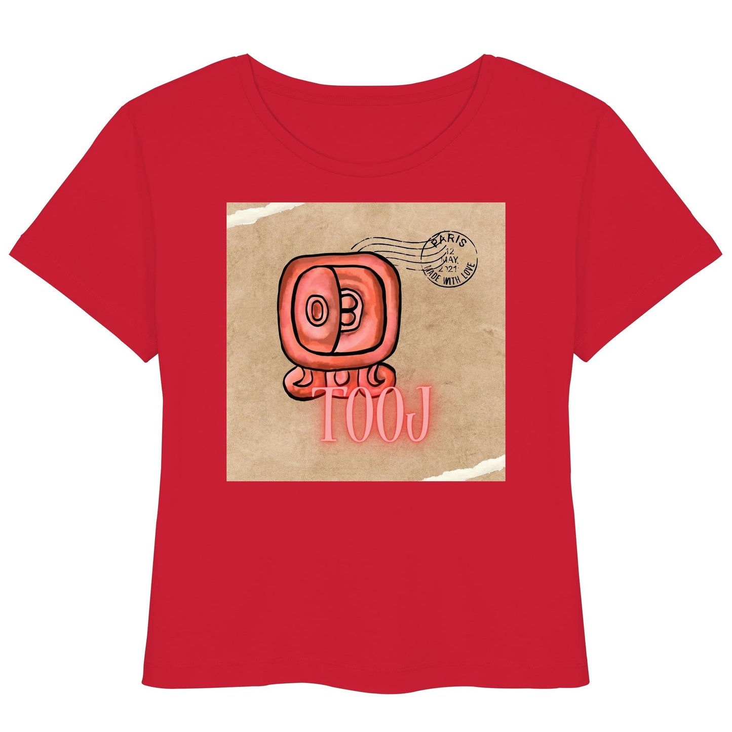 Womens Organic Lightweight T-Shirt - Rote Hingabe / Red offering