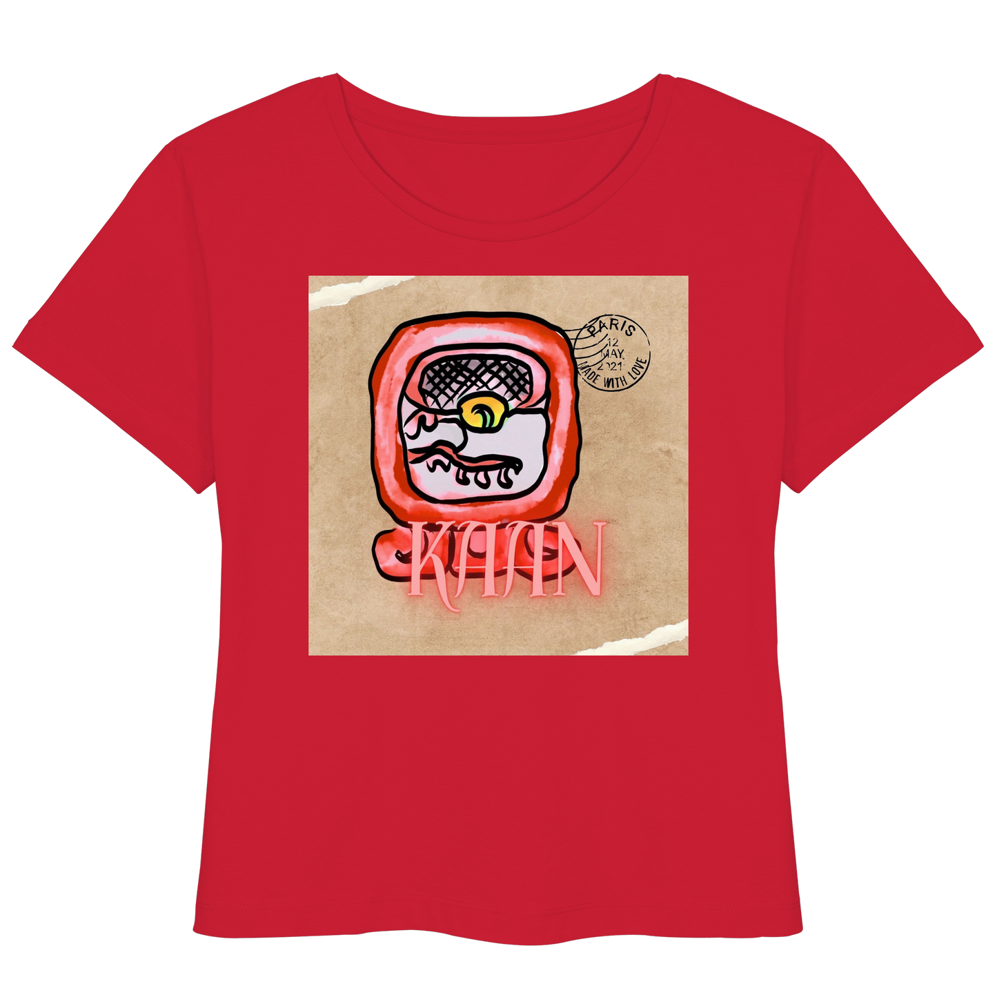 Womens Organic Lightweight T-Shirt - Roter Schlange / Red serpent