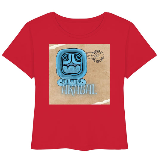 Womens Organic Lightweight T-Shirt - Blaues Haus / Blue house